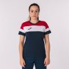 Joma Dámske tréningové tričko CREW IV COTTON T SHIRT DARK NAVY RED