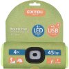 Čiapka so svetlometom Extol 4 x 45 lm farba fluorescentní žlutá