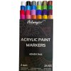 Artmagico Akrylové fixy Stredný hrot 2 mm - 24 farieb