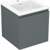 Mexen Orio kúpeľňová skrinka 45 cm s umývadlom Otis, 1 zásuvka, grafit mat/biela mat - 91A10-04547-1-BF66-W18M01