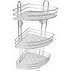 MAKRO - Polička rohová 3 poschodová, pochrómovaná