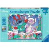 RAVENSBURGER Puzzle Disney: Stitch na Vianoce XXL 100 dielikov