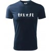 Karate postavy - Pánske tričko Fantasy športové - XL ( Tmavomodrá (veľmi tmavá - skoro čierna) )