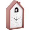 Nástenné HODINY S KUKUČKOU DOMČEK 12 x 20 x 6 cm ČERVENÉ NA BATÉRIE