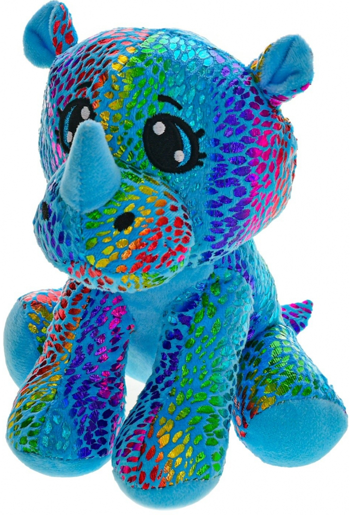 Nosorožec Star Sparkle modrý sediaci 16 cm