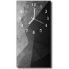 Sklenené hodiny vertikálne Kuchyňa čierna grafika 30x60 cm