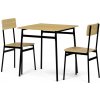 Jedálenský set Industrial s 2 stoličkami, 70 x 70x 76 cm, divoký dub