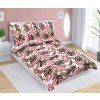 Bellatex krep obliečky Monstera ružová 140x220 70x90