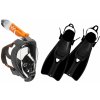 Oceanreef Šnorchlovací set OCEAN REEF ARIA QR + DUO TRAVEL L/XL (43 až 48) M/L čierna BK