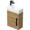 Kúpeľňová skrinka s umývadlom SAT Cube Way 40x47, 5x20 cm dub Hickory mat CUBE320401DCDH
