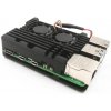 Hliníková krabička pre Raspberry Pi 5 čierna s ventilátormi 4 vodiče