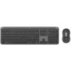 LOGITECH MK950 Set klávesnica myš US (920-012490) WiFi (USB prijímač) / Bluetooth / Lokalizácia US / Numerická časť / Optická (4000 dpi) / Sivá / Sivá / Batéria 2x AAA / 1x AA