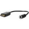 NEDIS USB-C adaptér/ USB-C zástrčka – 3,5 mm jack zásuvka + USB-C zásuvka/ černý/ box/ 15cm
