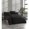 Ľanové obliečky čierne 140x200cm+90x70cm TiaHome