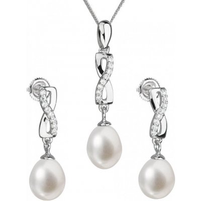 Evolution Group Súprava strieborných šperkov s pravými perlami Pavona 29041.1 (náušnice, retiazka, prívesok)