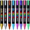 Uni Posca PC-5M 8 rôznych kovových farieb