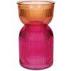 DUIF Sklenená váza SAME DUO 21cm broskyňová ružová