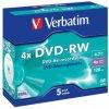 Verbatim DVD-RW Matt Silver bez možnosti potisku 43285 4.7GB 4x jewel box 5-pack
