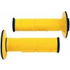 RTECH gripy Racing dvojvrstvové mäkké žlto-čierne pár dĺžka 116 mm