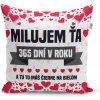 Sablio Vankúš Milujem ťa 365 dní v roku 40x40