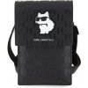 Púzdro Karl Lagerfeld Saffiano Monogram Wallet Phone Bag Choupette NFT, čierne