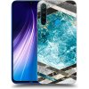 Picasee silikónový prehľadný obal pre Xiaomi Redmi Note 8 - Blue geometry