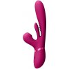 Vive Kura Thrusting G Spot with Flapping Tongue and Pulse Wave Stimulator Pink
