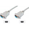 DIGITUS AK-610100-030-E ASSMANN pripojovací kábel nullmodem DB9 F/ F, černošedý, 3,0m AK-610100-030-E