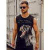 Čierne pánske tričko Tank Top s potlačou Bolf 14808A