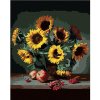 ZUTY Maľovanie podľa čísel SLNEČNICA S JABLKAMI A RYBÍZOM Rámovanie vypnuté plátno na rám Rozmer 80x100 cm