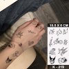 REBELULU Tetovačka Dočasné tetovanie Vodeodolná dočasná nálepka na tetovanie Čierna čiara Kocky Lebka Srdce Vták Kríž Kotva Meč Láska Šíp Krídla Flash Tatoo Falošné tetovanie Body Art Ženy Muži