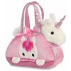 Aurora Plyšová kabelka ružová s jednorožcom - Fancy Pals (20,5 cm)