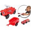 Odrážadlo BIG Bobby Classic s vozíkom a autíčko Mini Bobby 01303-4 červené