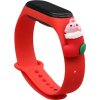 HARDEL STRAP XMAS BAND pro Xiaomi Mi Band 6 / Mi Band 5 Christmas Silicone Strip z červeného náramku (Mikołaj 1)