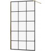 MEXEN - KIOTO Sprchová zástena WALK-IN 120x200 cm 8 mm, zlatá, čierny vzor 1 800-120-101-50-77