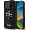 Guess PU Fixed Glitter 4G Metal Logo Zadní pro iPhone 16 Pro Max Black
