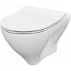 Cersanit Mille - závesná wc misa CleanOn so SLIM pomaly padajúcim sedátkom z duroplastu, SET B291, biela, S701-453