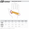 FORCE GRIP Gel, letní rukavice červené vel.M