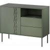 1D2S TRESSE komoda 100x40x75 matná zelená