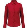 Kariban Košile Jessica K549, popelínová, dlouhý rukáv, dámská COT20K54924813-classic red 3XL Červená