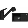 FRANKE SETG122MČ fragranit. drez 780x435mm BSG 611-78/39 +batéria FC9547.901 Čierna matná FRA 114.0700.763