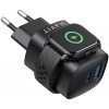 Havit sieťová nabíjačka (UC132 EU) – USB, USB-C, bezdrôtové nabíjanie, 22W, čierna KF2343615