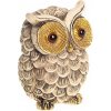 Soška sova 9cm zlatá (Lacné dekorácie do bytu, Sošky zvierat predaj)