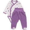 Zavinovacie dojčenské body + polodupačky, bavlna, 2D sada, MBaby, Vtáčiky - orgován, 68 56 (1-2m)