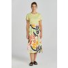 SUKŇA GANT REL MID PALM PRINT LINEN SKIRT MEDAL YELLOW