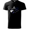 Bedminton - ihrisko - Klasické pánske tričko vyššej gramáže - 3XL ( Čierna )