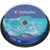 CD R disk, 700 MB, 52x, 10 ks, cake box, VERBATIM DataLife