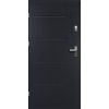 Vchodové dvere Tytan, 90 L, rozmer vr. zárubne: 1000 × 2070 mm, oceľ, ľavé, antracit, plné, Z50593