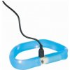 Trixie Obojek USB svítící plochý M-L modrý 50 cm/30 mm
