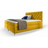 Wilsondo Čalúnená boxspring manželská posteľ s matracom Guliette 140x200 - žltá
